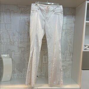 Cache Light Pink Wide-Leg Jeans with Front Creases